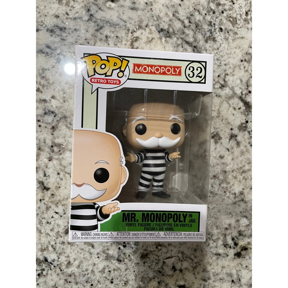 Funko Pop Retro Toys Mr‎ Monopoly In Jail 32 Vinyl Figure Board Game Collectible